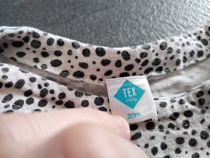 Tee shirt manche longue à pois 23 mois tex - photo numéro 2
