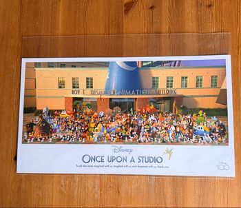 Lithographie Once Upon a Studio 100ème anniversaire Disneyland Paris - Rare