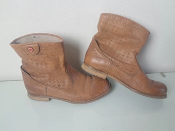 Nobrand bottines low boots P.38 marron en cuir