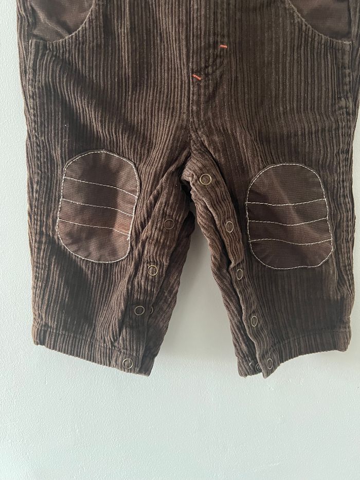 Salopette en velours marron - photo numéro 3