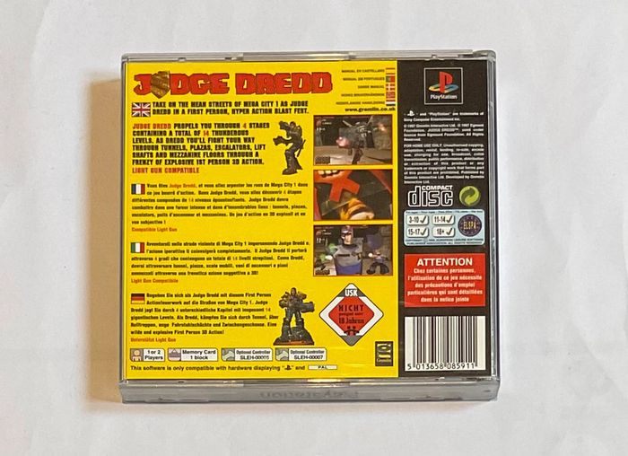 Jeu PS1 Judge Dredd - photo numéro 2