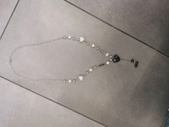 Collier cœur noir transparent