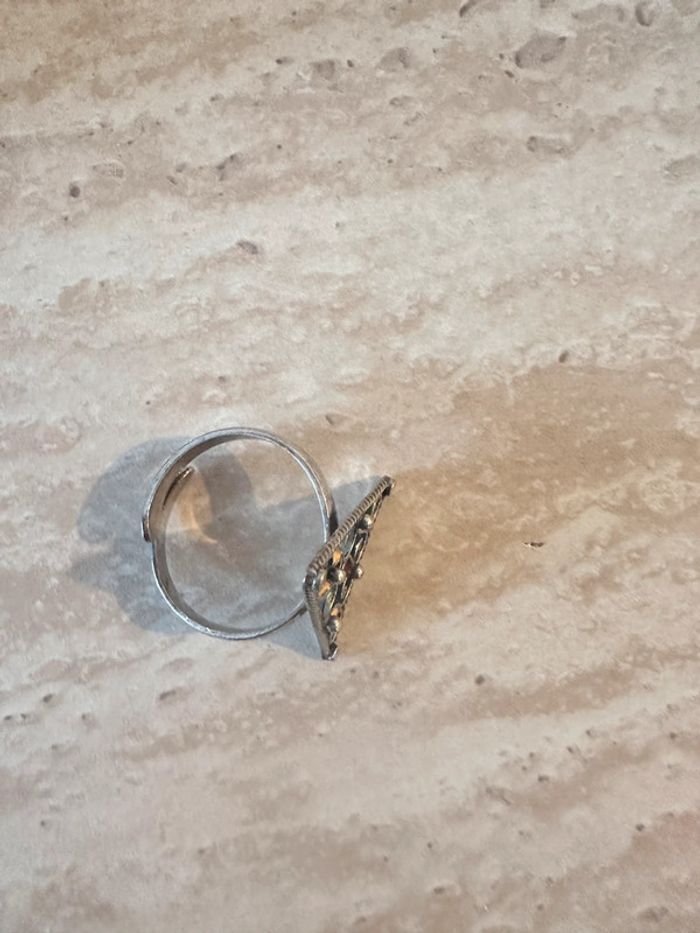 Bague kabyle berbère ajustable en vrai argent massif - photo numéro 3