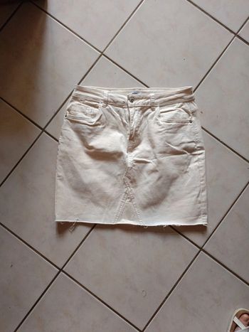 Jupe style Jean blanc cassé taille 38