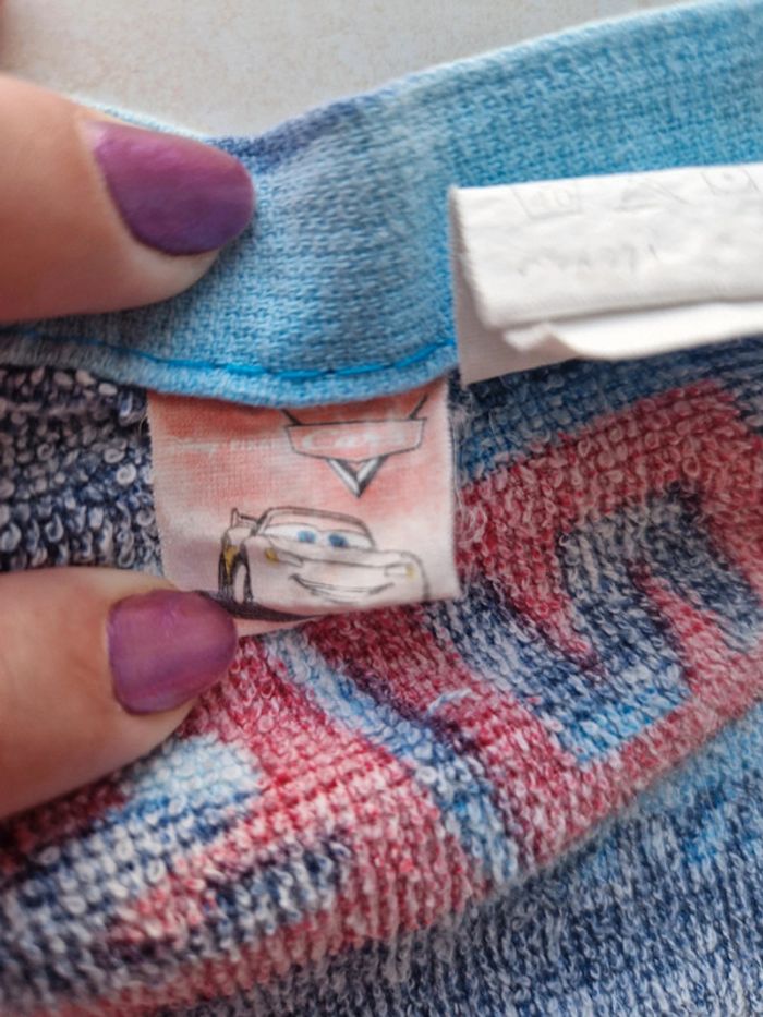 Serviette Poncho cars MC queen bleu - photo numéro 4