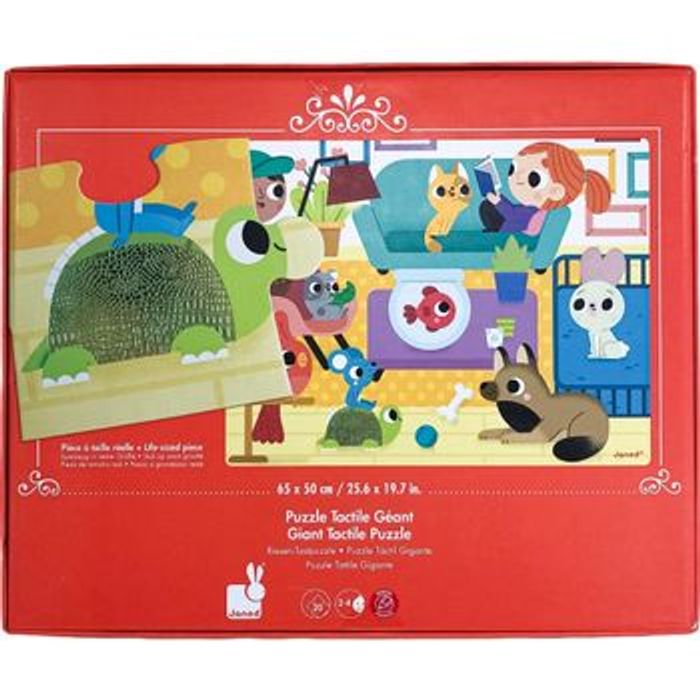 Janod Puzzle tactile Les Animaux Domestiques - 20 pièces - photo numéro 2