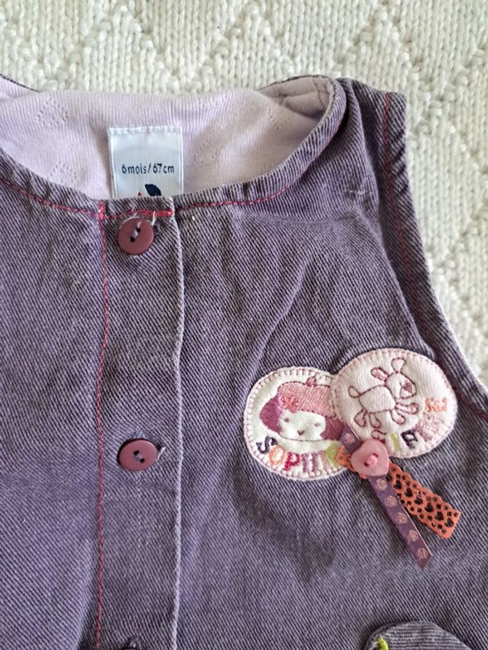 Lot robes été sans manches Sucre D'orge et Absorba fille 6 mois - photo numéro 3