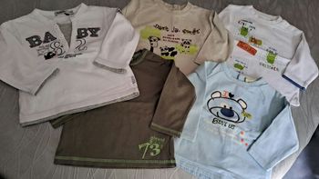 Lot de 5 t shirts garçon 12 mois
