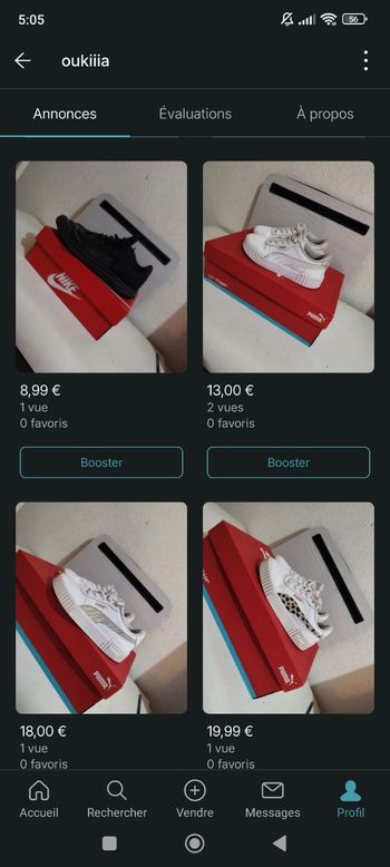 Basket puma plein de taille