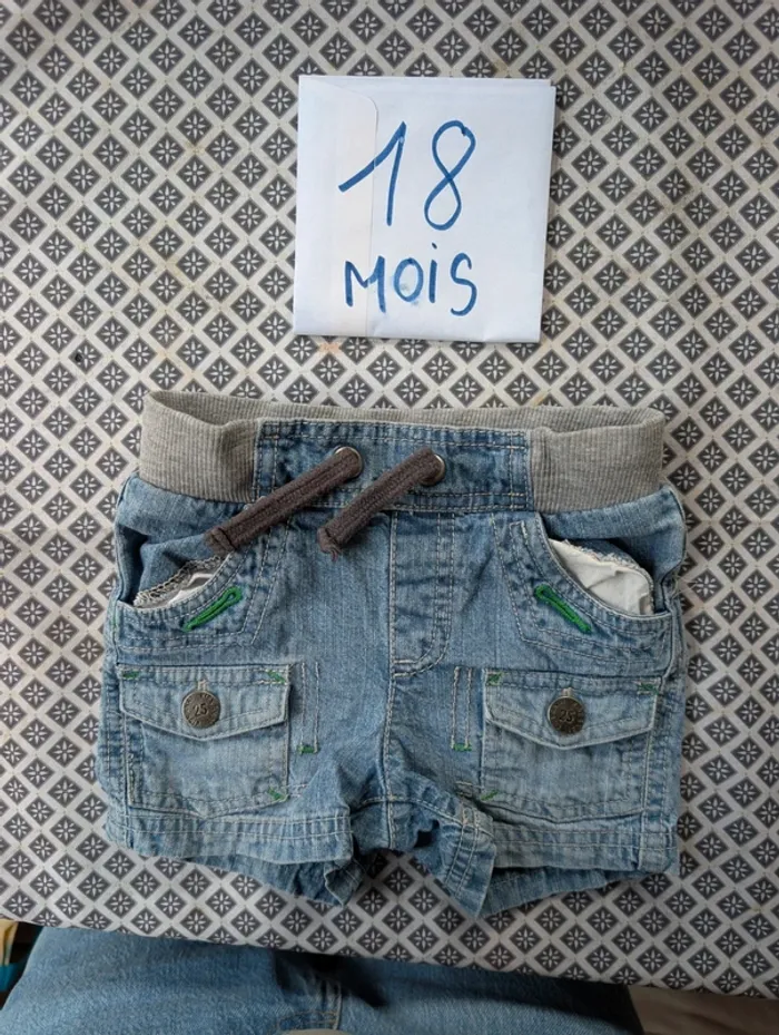 Short en jean bébé garçon 18 mois