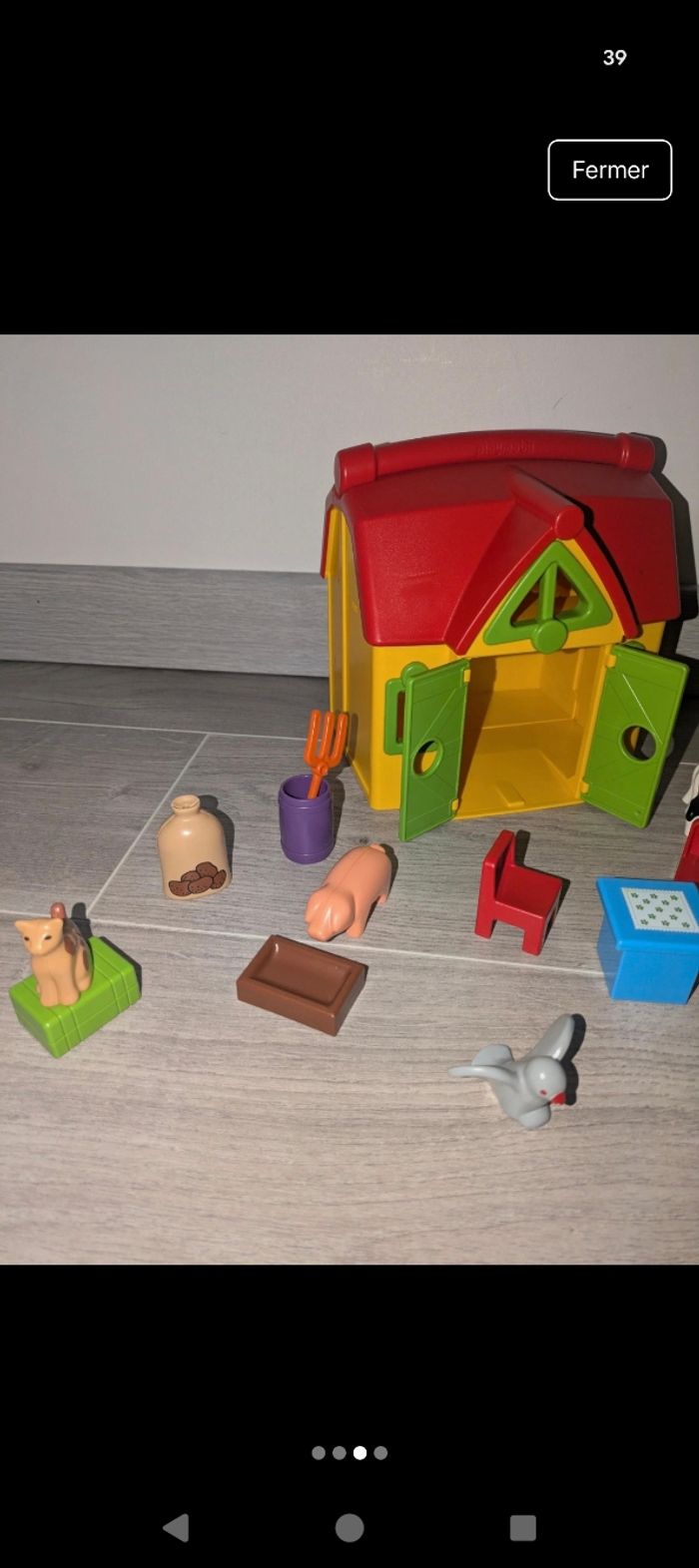 Playmobil 1.2.3 : Ferme transportable avec Animaux et accessoires 18 mois - photo numéro 3