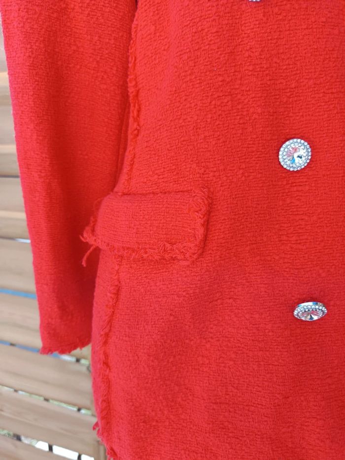 Veste orange/corail Zara taille M - photo numéro 5