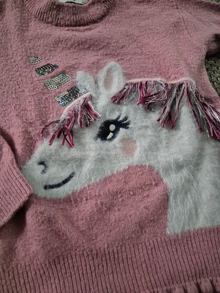 Ensemble C&A pull Licorne + pantalon slim rose - 8 ans - photo numéro 3