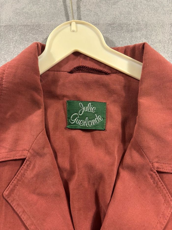 Veste Manche courte en lin Julie Guerlande Taille 40 Couleur Terracota - photo numéro 4