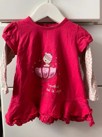 Pull tee shirt manche longue fille 12 mois