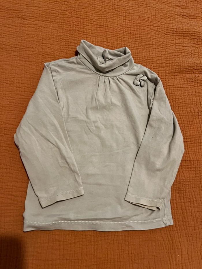 T-shirt manche longue col roulé 18Mois