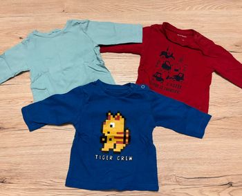 Lit 3 T-shirts manches longues 3 mois