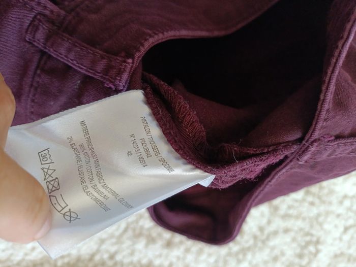 Jacqueline Riu violet bordeaux foncé – taille 42 – 98 % coton cute violet mignon - photo numéro 3