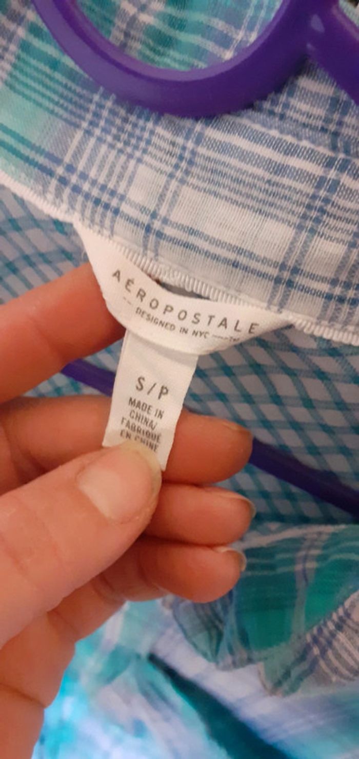 Chemise  carreaux  blanc  bleu - photo numéro 3