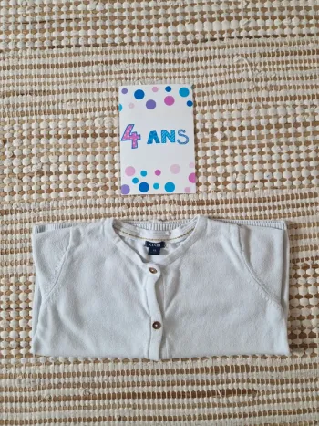 Joli gilet blanc - 4 ans (KIABI) 🤍