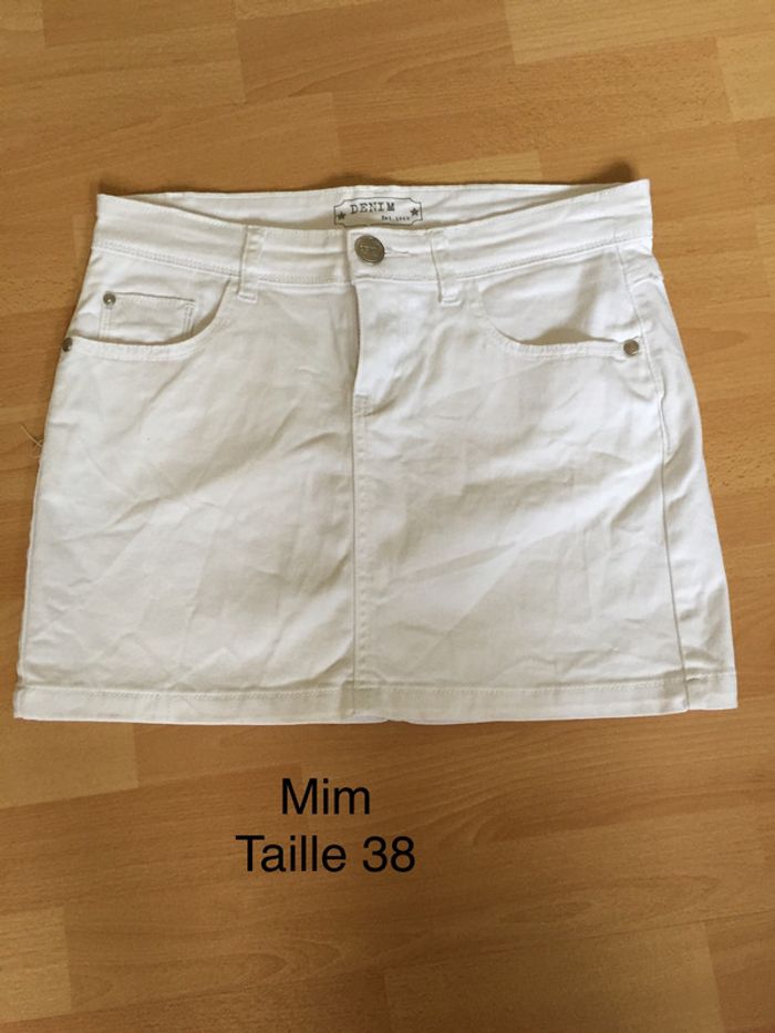 Mini jupe blanche Mim Taille 38