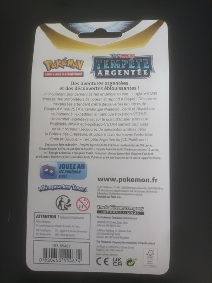 Booster sous blister Pokémon tempête argentée EB12 goupix - photo numéro 2