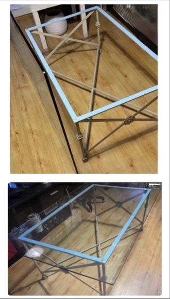 Table verre et métal – style contemporain