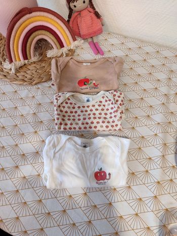 Lot de 3 bodys  petit bateau