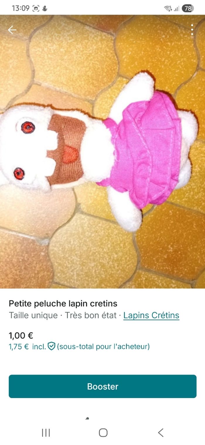 Petite peluche lapins cretins - photo numéro 2
