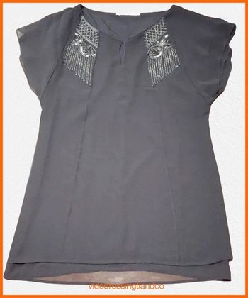 Robe chic perlée en gris anthracite - Zara XS