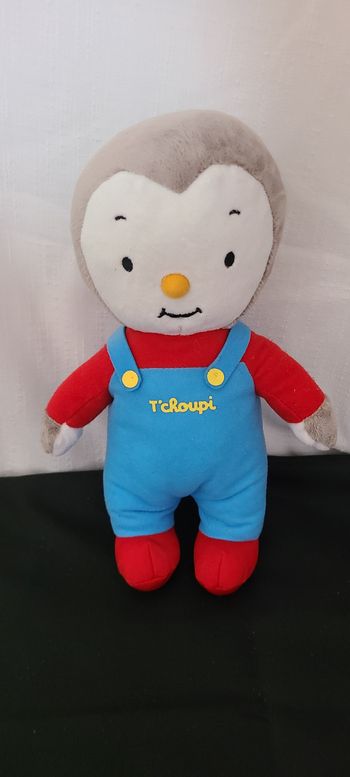 Peluche T'Choupi avec salopette bleue