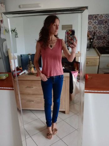 Débardeur femme m vieux rose c72