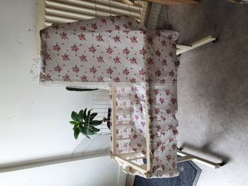 Ancienne bercelonnette lit pour poupée en bois vintage Années 90