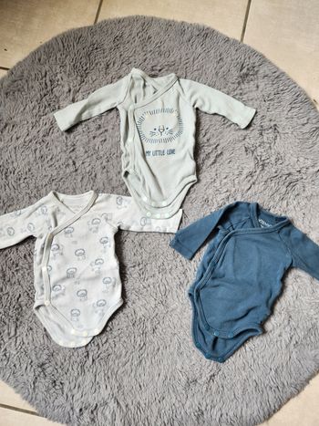 Lot de 3 bodies manches longues 3 mois