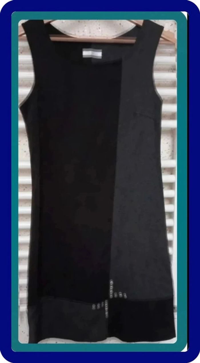 Robe noire grise Cache Cache Taille 38 - photo numéro 2