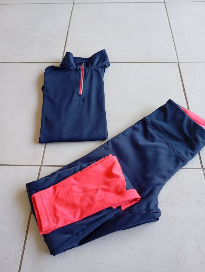 Lot pantalon tee shirt thermique XS 14 ans