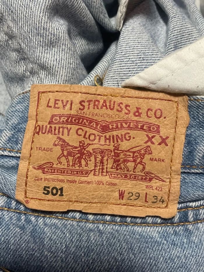 Jean levi’s 501 bleu taille W29 L34 - photo numéro 5