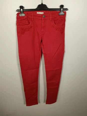 C13 jeans rouge ZY girl 11-12ans