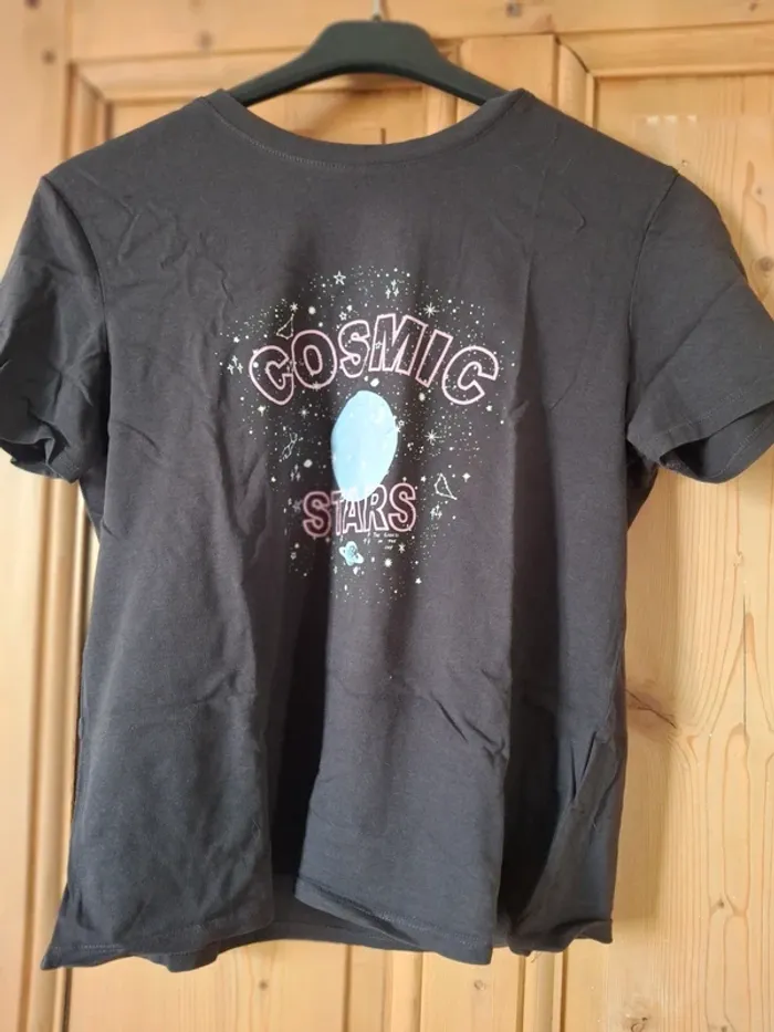 Tee-shirt gris dessin sur le devant Kiabi