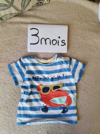 Lot 5 tee shirt bébé 3moi