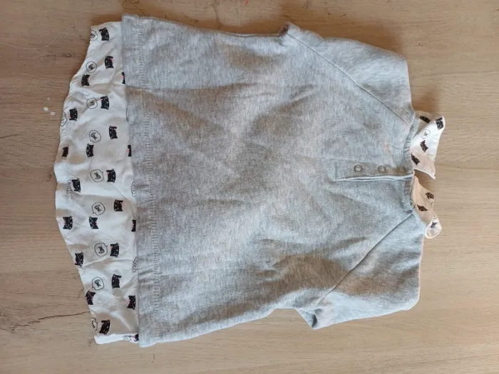 Sweat 2en1 chemise chat - photo numéro 7