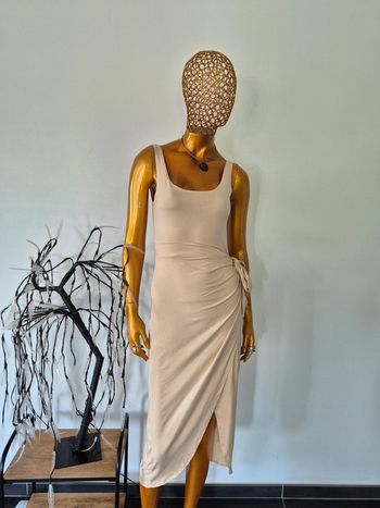 Robe Longue à nouer Femme Crème