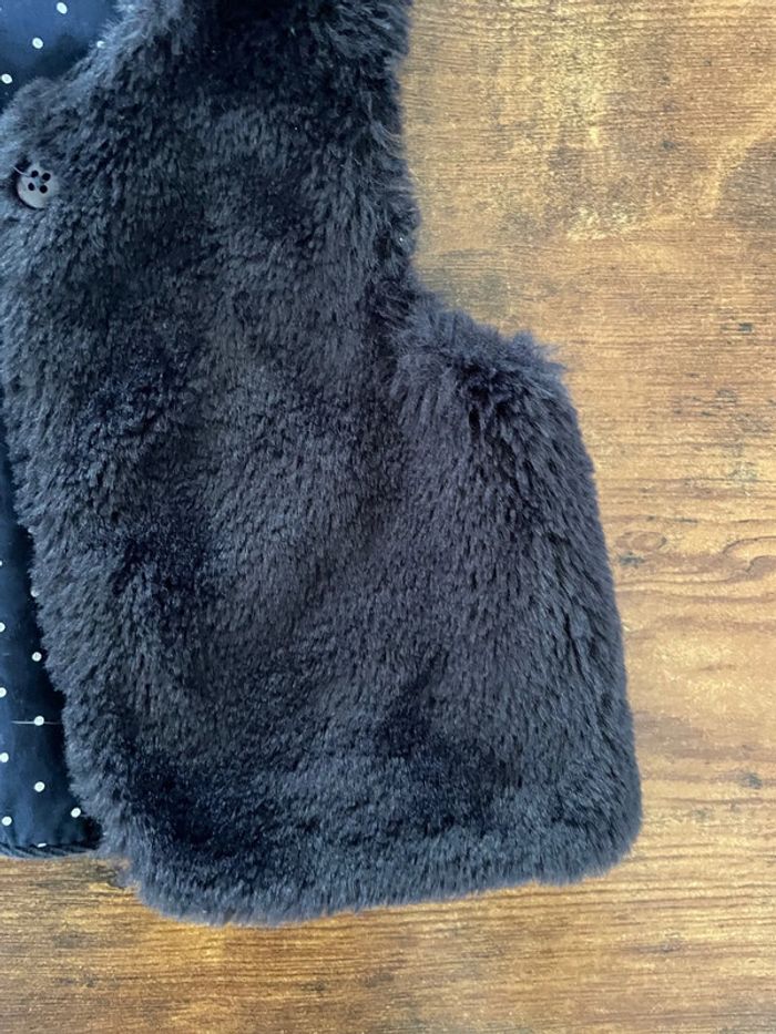 Veste / Boléro imitation fourrure bleu nuit - photo numéro 2