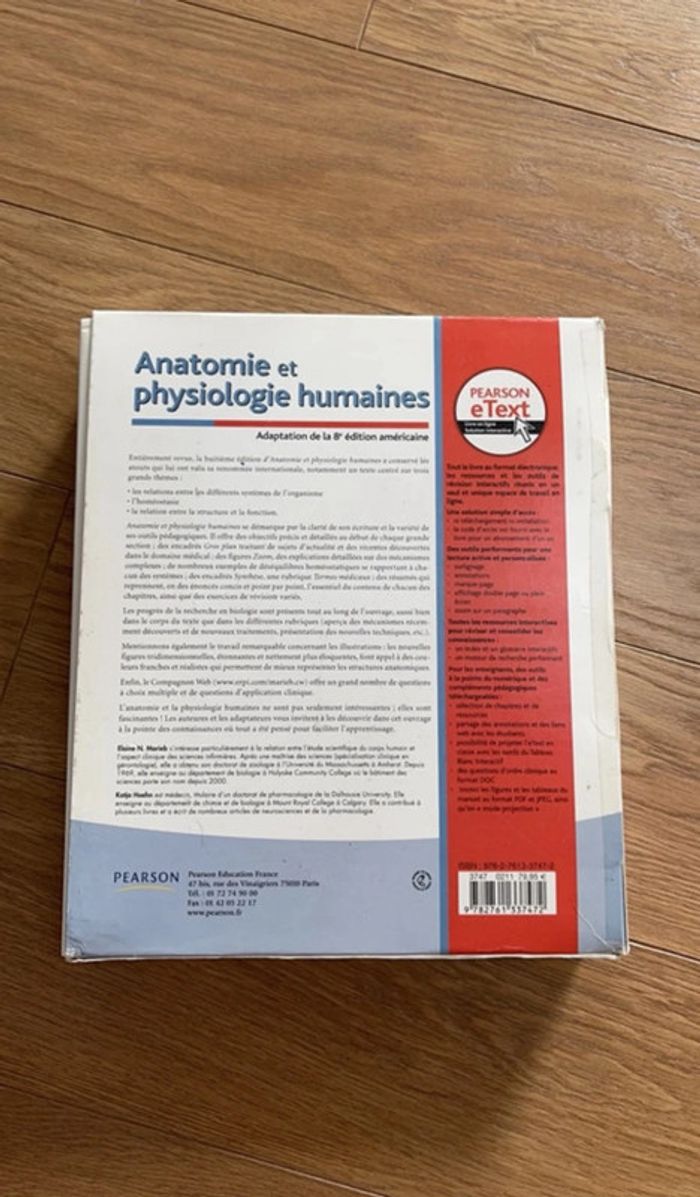 Iicence STAPS Livre Pearson Anatomie et physiologie humaine - photo numéro 3