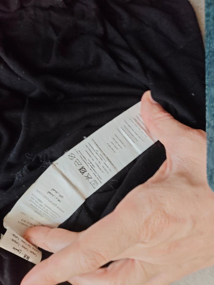 Haut Promod noir manches courtes brodées taille L - photo numéro 7
