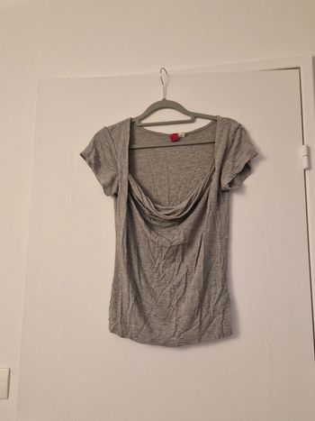 T-shirt col plongeant, 36, H&M