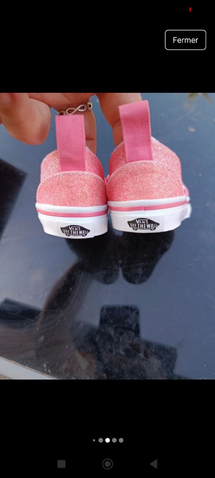 Vans  slip on v glitter pink - photo numéro 6