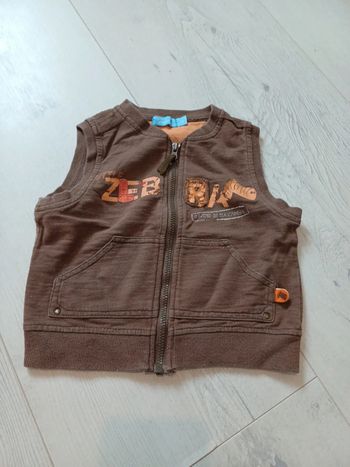 Sweat zippé sans manches 12 mois