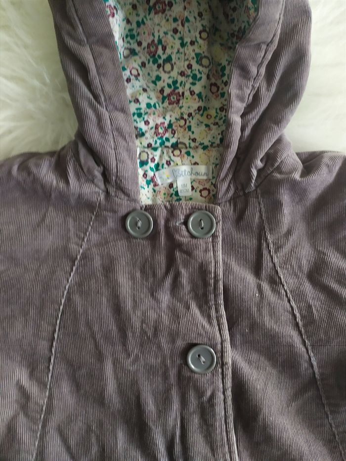 Manteau mi saison en velours côtelé bébé fille Kitchoun 18 mois - photo numéro 2