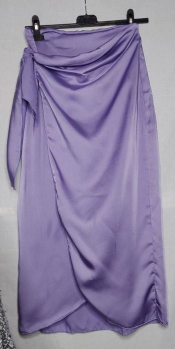 Jupe mauve satinée TU